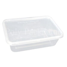 Small MICROWAVE FOOD CONTAINERS(500ml) with LIDS Food Storage Freezer and Safe