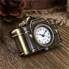 Vintage Camera Pocket Watch Novelty Bronze Key Chain Creative Quartz Watch Gifts