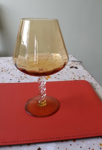 Large drinking glass yellow - large,