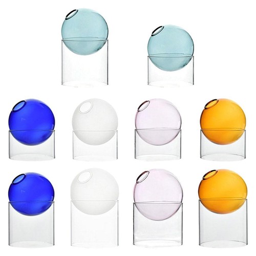 Round glass vase tabletop - round,