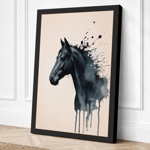 Horse motion modern canvas - modern,