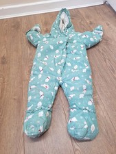 Babaluno Baby Girls 6-9 Months All In One Winter Coat (B777)