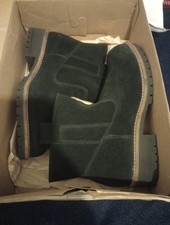 ECCO UK 6 New Pull On Black Suede Leather Boots