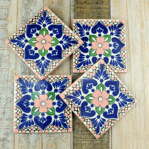 Handmade mexican tile - tile, coaster