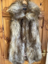 Miss Selfridge Brown Faux Fur