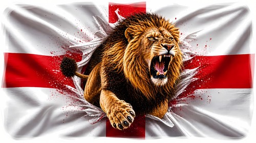 Roaring lion england - lion, camper