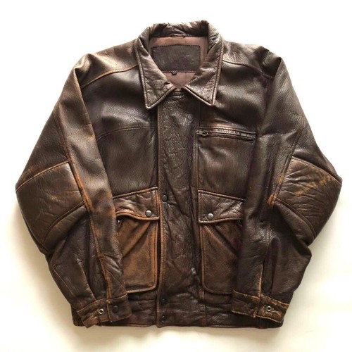 Kadoya mens leather jacket - leather,