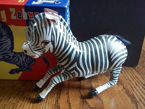 Vintage jumping zebra - jumping, tin