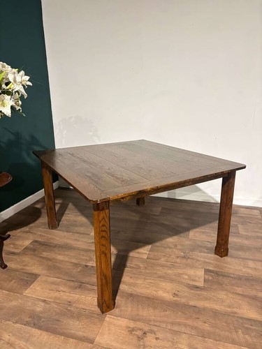Large vintage oak dining table - vintage,