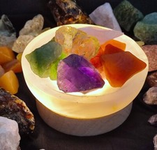 Selenite Charging Bowl Gift Present  Spiritual Cleanse Crystal Base light Chakra