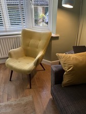 Yellow Armchair from Wayfair, Vintage Style Mid Century Modern Lounge Chair