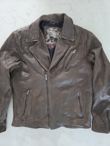 Joe browns leather biker - leather,