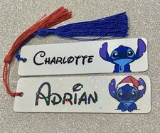 Personalised Disney Stitch Inspired Acrylic Bookmark with Tassel, flexible!