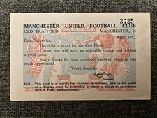 Cup final ticket - fa, 1957