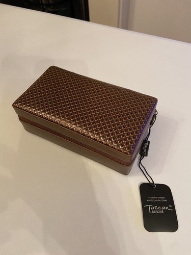 Brown faux leather jewellery - leather,