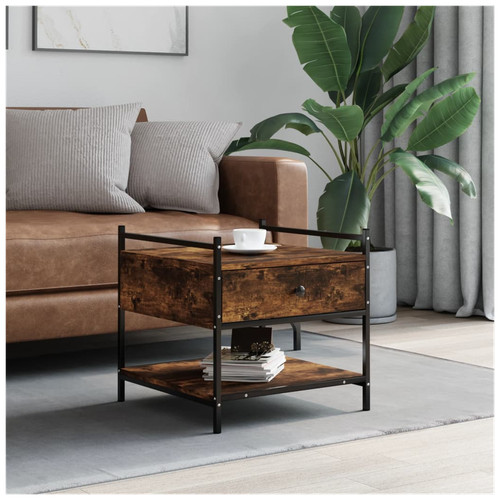 Coffee table smoked - smoked, oak