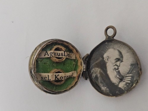 Antique relic reliquary box - reliquary,