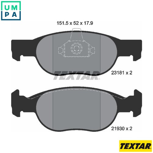 Brake pad set - set, disc