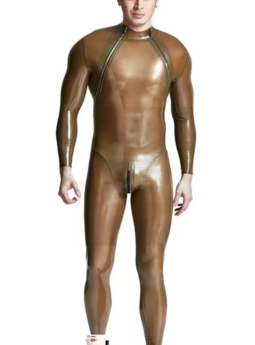 Mens latex rubber catsuit - mens,