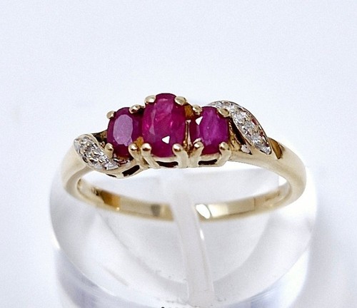 9ct yellow gold natural ruby - yellow,