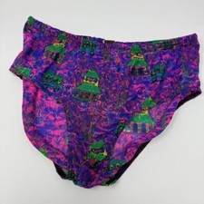 Men's vintage Tan Thru netted Bikini Brief Multicolor Nylon Solar Sheer xxl