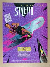 1991 EP Stiletto Water Ski Lucky Lowe photo vintage print Ad