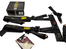 OMP Racing Road 4 Harness, Black - 4 Point / ECE Approved / Push Button Release