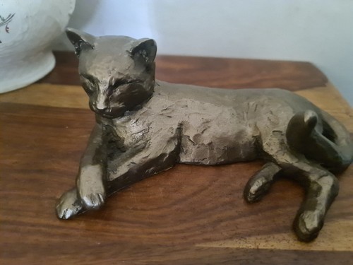 Bronze cat sculpture frith - bronze,
