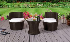 3 Piece Rattan Bistro Patio