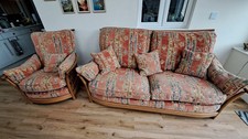 ERCOL RENAISSANCE 3 Piece Suite 3 Seater Sofa + 2 Armchairs.