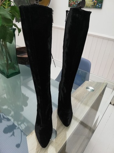 Knee high black - knee, velvet