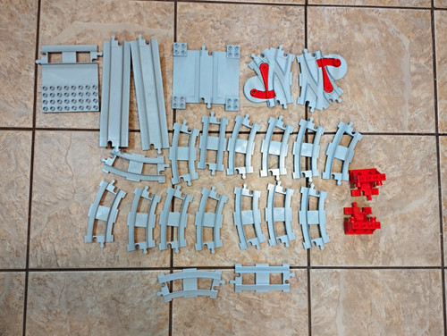Lego duplo trains grey - trains, grey/red