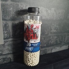 ASG Airsoft 6mm BB Ammunition, 2900 Rounds (Unused). .20g Diamond Grade.