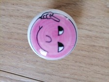 Childrens ceramic print drawer / door knobs pack of 2 