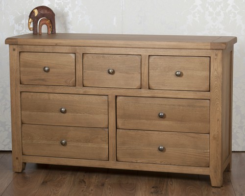 Oak bedroom chest drawers - bedroom,