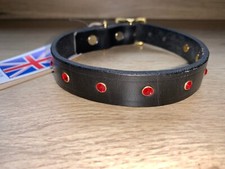 Black Dog Collar Real Leather