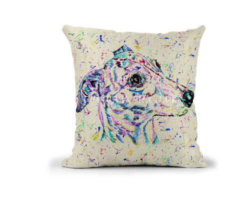 Greyhound racing watercolour - greyhound,