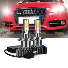 FOR Audi A4 B8 2008-2015 H7 100W 6000K LED Bulbs Headlight Kit-CANBUS ERROR FREE