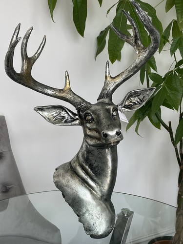 Large stag head deer sculpture - stag,