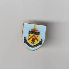BURNLEY F.C. Club Crested Enamel Badge FREE POST UK Light Blue