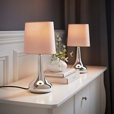 2 x Touch Table Lamps 34cm