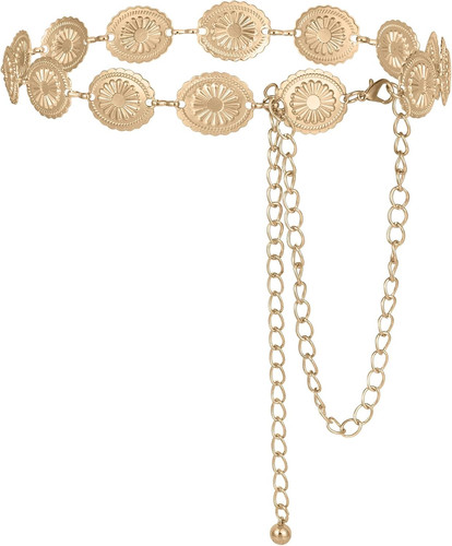 Western gold metal - gold, concho