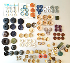 Vintage Sewing Notions, Haberdashery - Dozens of Buttons, All Sizes and Colours