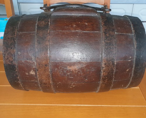 Large antique costrel beer - antique,
