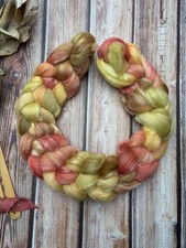 100g Hand Dyed Merino Silk 70/30 Wool Roving Spinning Felt  Weaving Fibres #12