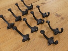 10 Black Coat Hooks Hat Rack