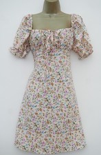 BOOHOO CREAM FLORAL PUFF