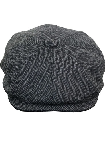 Herringbone flat cap mens - flat,
