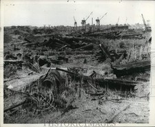 1968 Press Photo Remains of