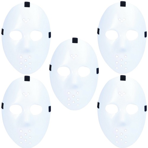 Halloween clear hockey mask - clear,